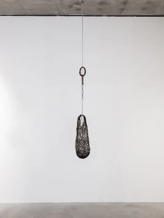 The Carrier Bag, 2023
Hair crocheted shopping bag
Hair, metal
200x30 ⌀ cm ~ 78.7 x 11.9 ⌀ in